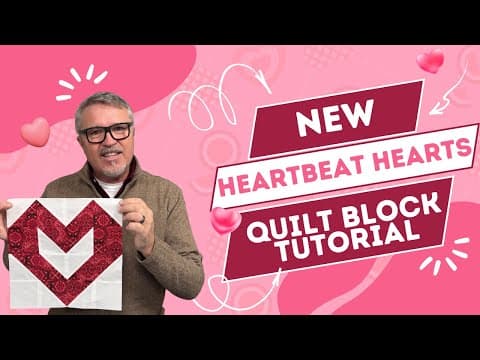 Heartbeat Hearts Quilt Block Tutorial