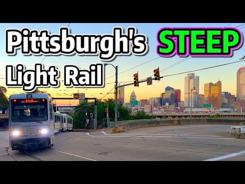 ⁴ᴷ⁶⁰ Exploring The Light Rail System In Pittsburgh, Pennsylvania | Steep Grades!