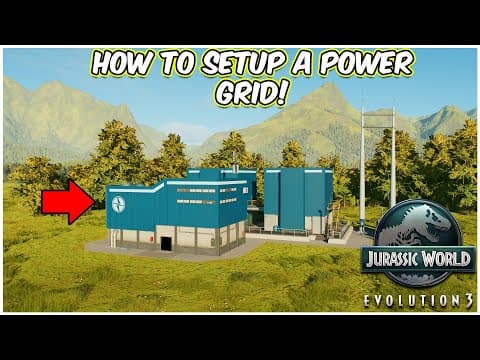 How To Setup A Power Grid In Jurassic World Evolution 3!