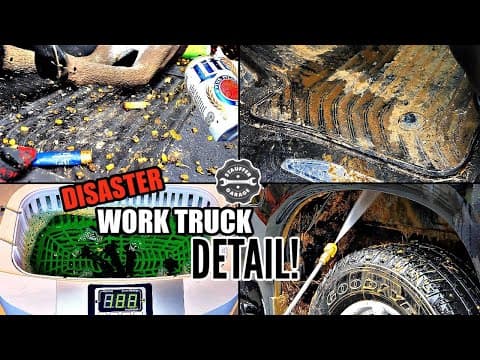 Complete Disaster Car Detailing | Deep Cleaning A Hunter's Filthy Truck Chevrolet Silverado