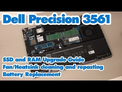 Dell Precision 3561 - Ram/ssd Upgrade, Battery Replacement And Cooler Cleaning/repaste Guide