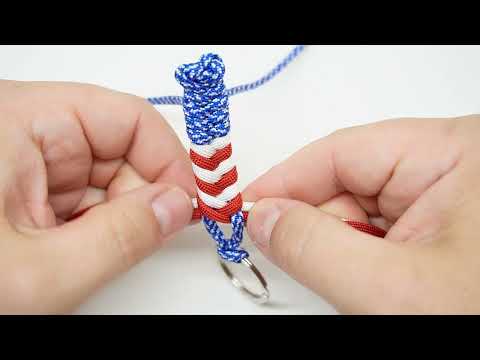 Make An American Flag Keyfob  - Boredparacord.com