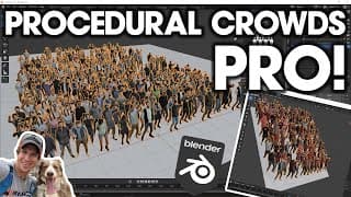 The Easiest Way To Create Crowds In Blender Just Got Better! (procedural Crowds Pro)