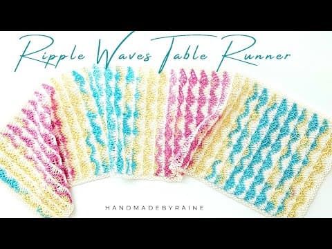 How To Crochet Ripple Waves Table Runner 🌊