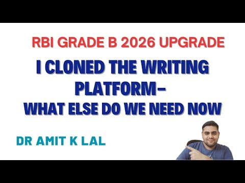 Writing Platform 2026 Upgrade - Rbi Grade B/nabard Grade A/ English Descriptive