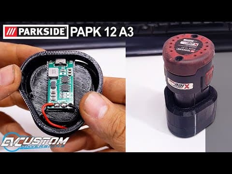 Parkside 12v Park 12 A3 Usb Type-c 3d Printed Battery Charger (case)