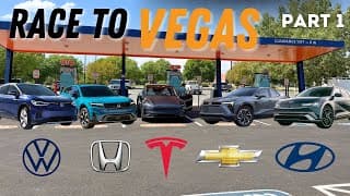 Ev Roadtrip Race To Vegas! Model Y Vs Id. 4 Vs Ioniq 5 Vs Blazer Vs Prologue - Pt. 1
