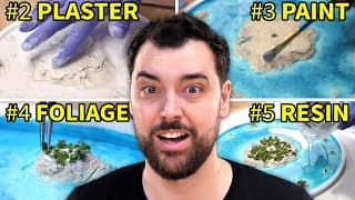 Using 6 Different Techniques To Make A Resin Island Clock