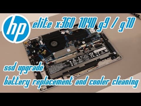 Hp Elite X360 1040 G9/g10 - Ssd Upgrade, Battery Replacement And Cooler Cleaning/repaste Guide