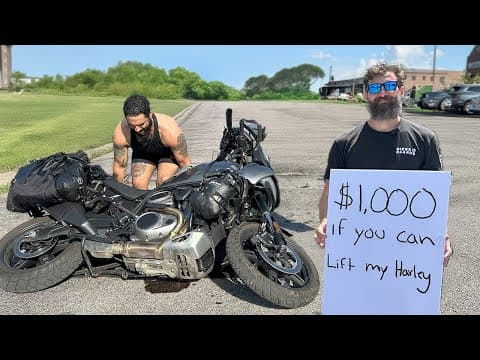 $1000 To Anyone Who Can Lift My Motorcycle