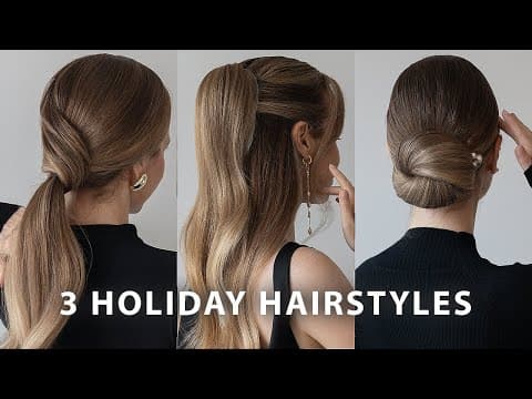Easy Holiday Hairstyles❤️ Elegant & Effortless Hair Tutorials✨