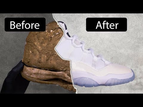 Restoring The Dirtiest $500 2001 Air Jordan Columbia 11's