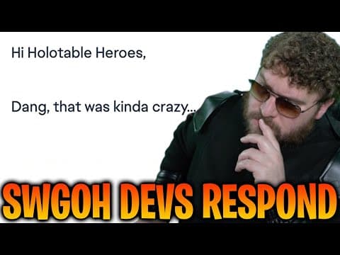 Well, The Swgoh Devs Responded To This Huge F Up...