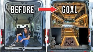 I Turned My Van Into A Tiny Home | Full Build Start-to-finish