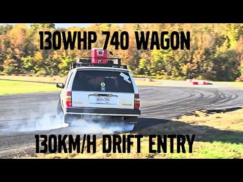 Can You Chuck A 130km/h Backwards Drift Entry In A 130whp Volvo 740 Wagon?