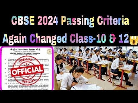 Cbse New Passing Criteria For Compartment Students 2024😱 Class-10 & 12 Urgent Updates