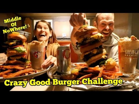 Middle Of Nowhere Burger Challenge | Manvfood | Molly Schuyler | Hunters