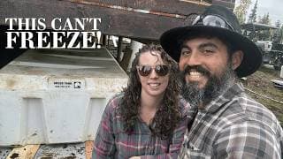 Temperature Dropping! Skirting The Cabin So Our Pipes Don't Freeze!