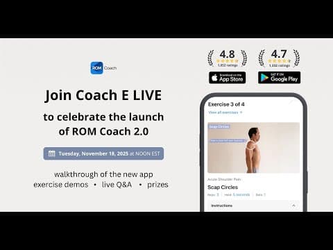 Rom Coach 2.0 Launch Celebration - Live Demo, Prizes, Q&a, Exercises & More!