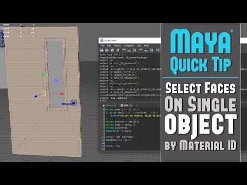Maya Quick Tip 31: Select Faces On One Single Object By Specific Material Id