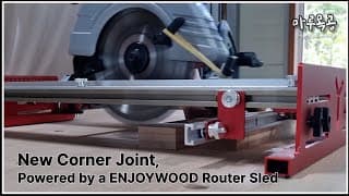 Corner Joint Made By Combining 3 Tools With A Router Sled