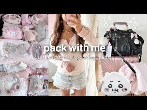 Pack With Me For Indonesia✈️ Cute Travel Essentials + Asmr Organization*ੈ✩