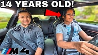 *scary* Teaching A 14 Year Old How To Drive Fast In A Straight Piped Bmw M4 F82 [loud Exhaust]