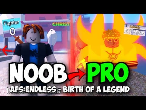 Noob To Pro In Anime Fighting Sim: Endless With No Robux! (day 1)