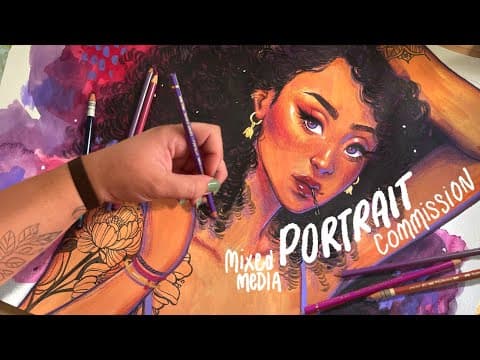 Gouache And Colored Pencil Portrait // Jacquelindeleon