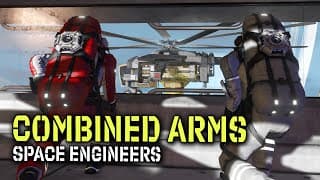 Space Engineers Combined Arms -  The Base Needs A Runway! Lets Haul The Supply  (ep 18)