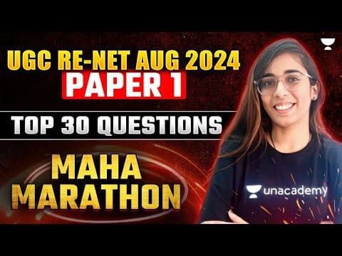 Ugc Re-net 2024 Paper 1 | Ugc Net Paper 1 Top 30 Questions For Re Exam | Kajol Rupchandani