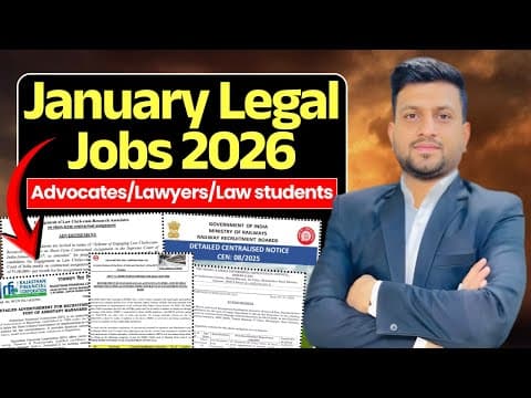 January Legal Jobs 2026 | All Legal Jobs 2026 | Smart & Legal Guidance