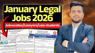 January Legal Jobs 2026 | All Legal Jobs 2026 | Smart & Legal Guidance