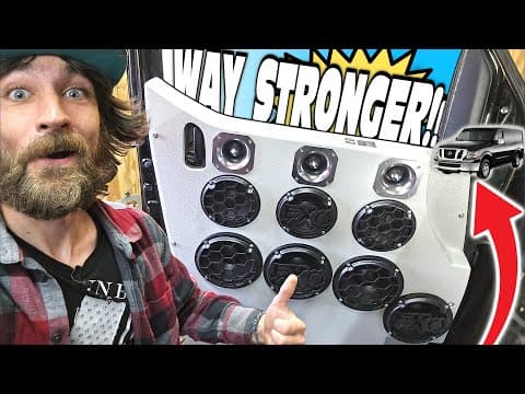 Exo's Bass Van Gets Stronger Than Ever!!! Extreme Car Audio Door Install W/ Big Subwoofer Updates 🔊