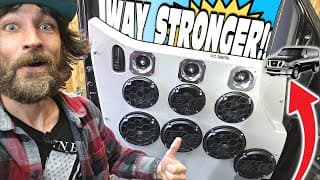 Exo's Bass Van Gets Stronger Than Ever!!! Extreme Car Audio Door Install W/ Big Subwoofer Updates 🔊
