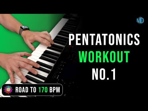 Pentatonic Daily Piano Workout  #1 | 90–170 Bpm | Tessitura Pro Scales