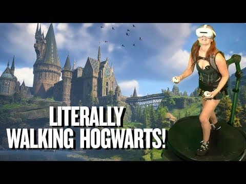 Physically Walking Through Hogwarts In Vr (omni One Treadmill)