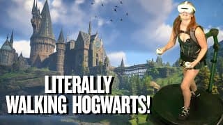 Physically Walking Through Hogwarts In Vr (omni One Treadmill)