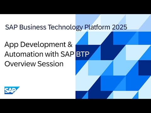App Development & Automation With Sap Btp In 2025