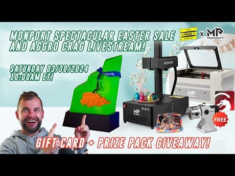 Let's Laser Engrave The Aggro Crag Live! (sponsored By @monportlaser!)