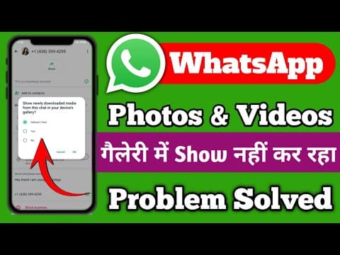 Whatsapp Photo Video Not Showing In Gallery | How To Fix | Whatsapp Photo Not Save In Gallery 💯 Fix