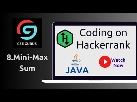 8. Mini Maxsum || Hackerrank || Java