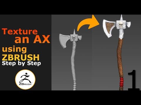 🎨 Poly Painting In Zbrush | Cavity Masks & Painterly Textures For A Battle-ready Ax [part 1/2]