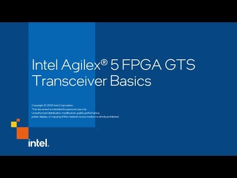 英特尔agilex® 5 Fpga Gts收发器基础