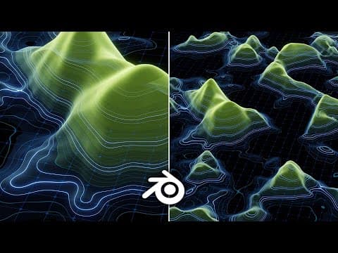 Powerful Generative Landscape Animations (blender Tutorial)￼