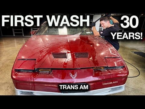 Disgusting Pontiac Trans Am First Wash In 30 Years! Surprise Detail For Grandson
