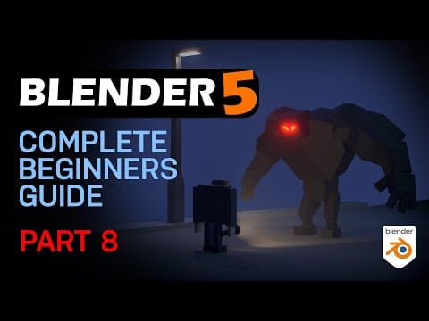 Blender 5 Complete Beginners Guide - Free Course - Part 8 - Lights & Composit