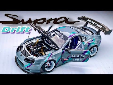 V10 Twin Turbo Powered Toyota Supra Mk4 Drift Car Majorette Custom