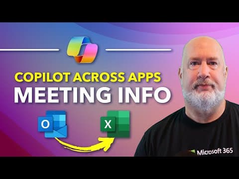 Microsoft Copilot: Outlook Calendar To Excel - Pulling Information Across Apps