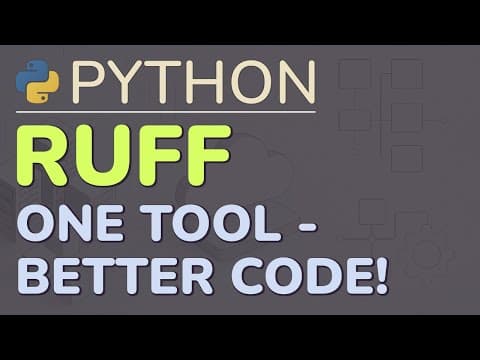 Python Tutorial: Ruff - A Fast Linter & Formatter To Replace Multiple Tools And Improve Code Quality
